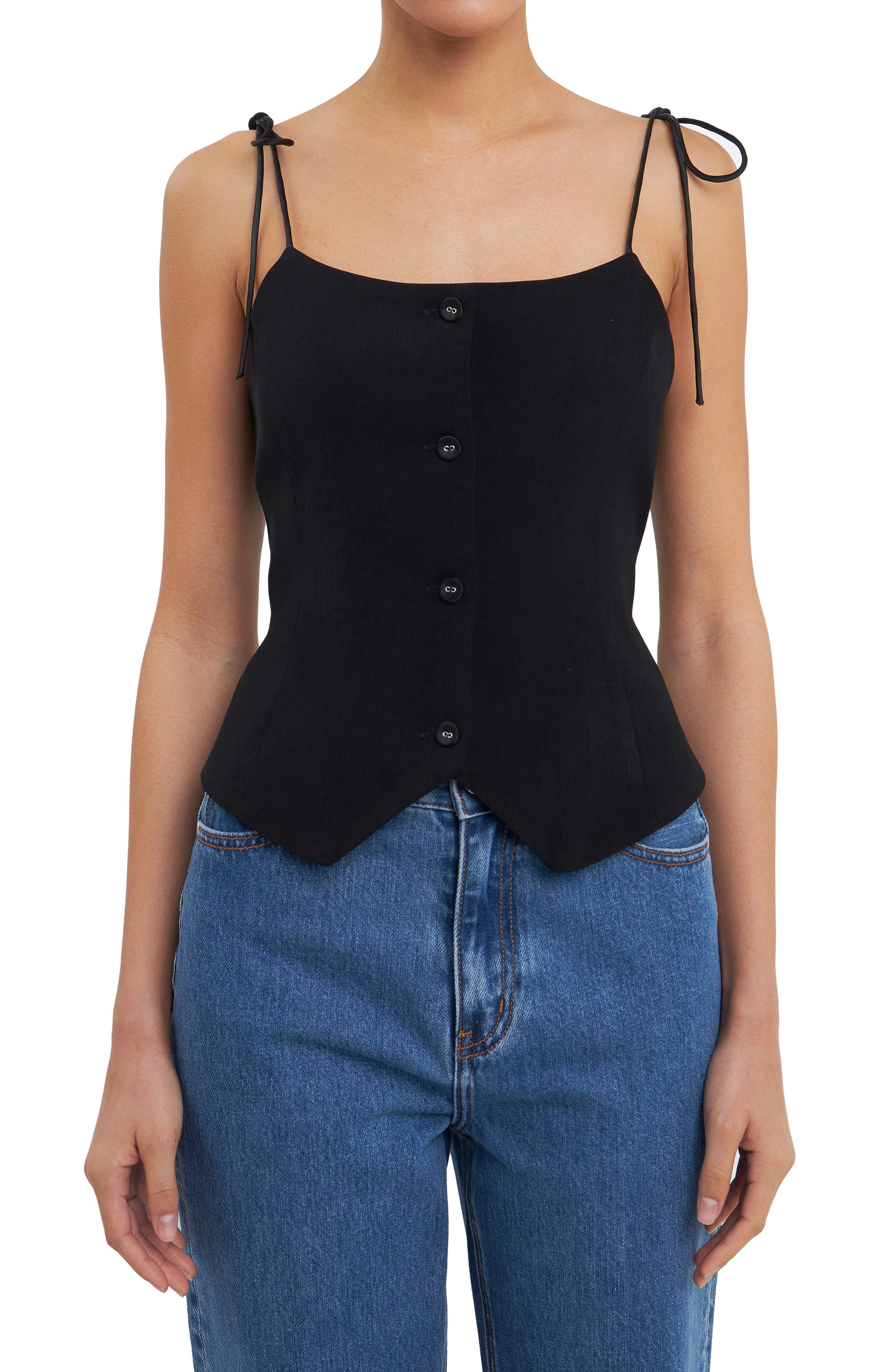 Shoulder Tie Vest