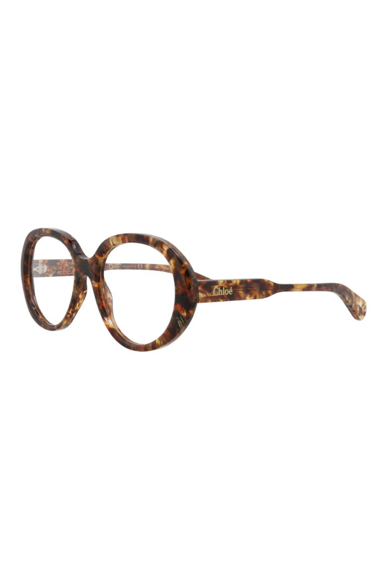 53mm Round Optical Glasses, Alternate, color, HAVANA HAVANA TRANSPARENT