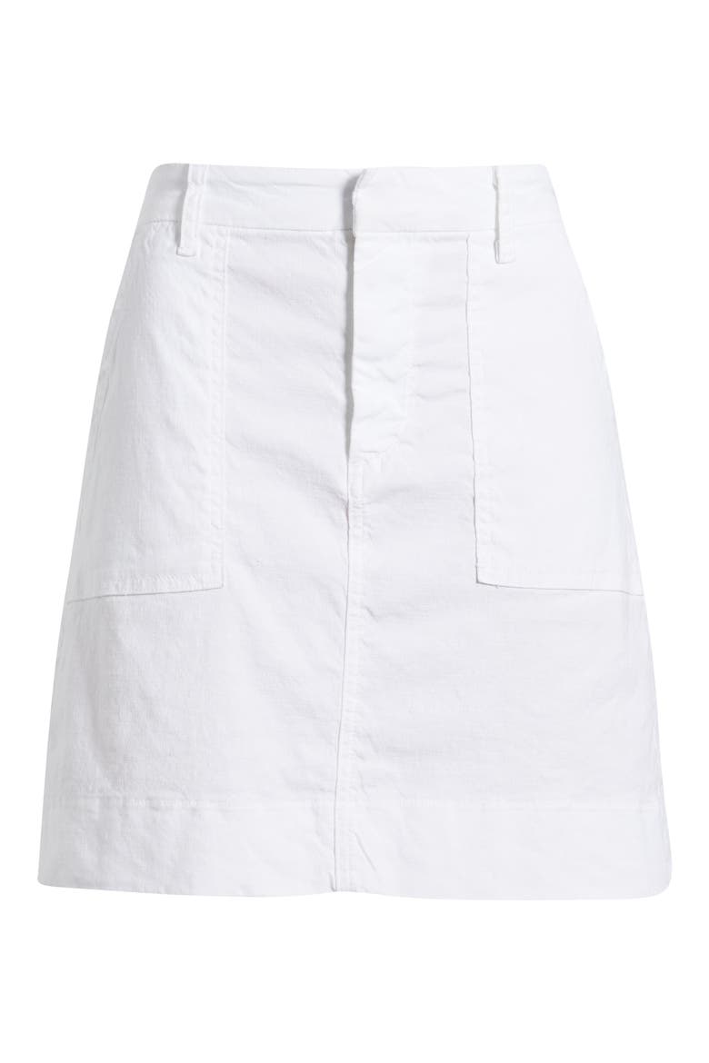 Jameson Cotton & Linen Utility Skirt, Alternate, color, WHITE PREFORMANCE LINEN
