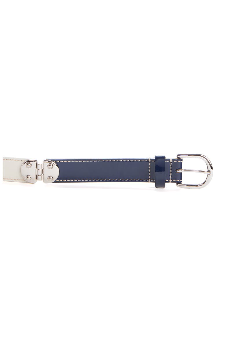 Zap Leather Belt, Alternate, color, DARK BLUE/ PALLADIUM DBPA