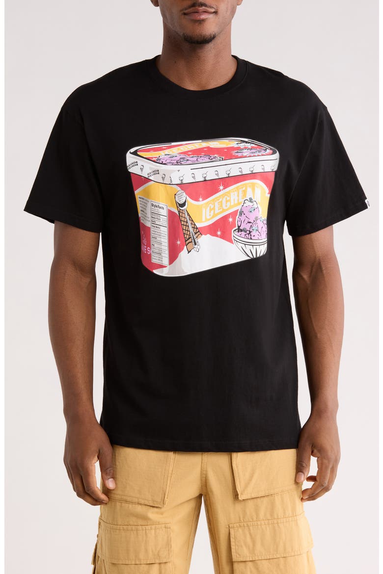 Carton Graphic T-Shirt, Main, color, BLACK