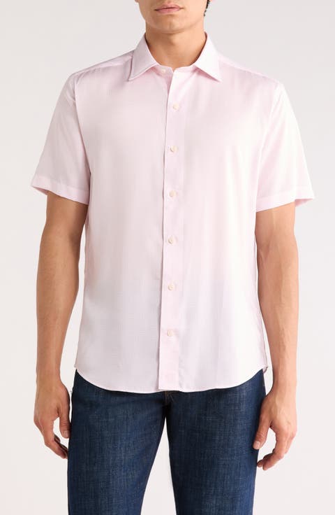 Micro Print Short Sleeve Shirt