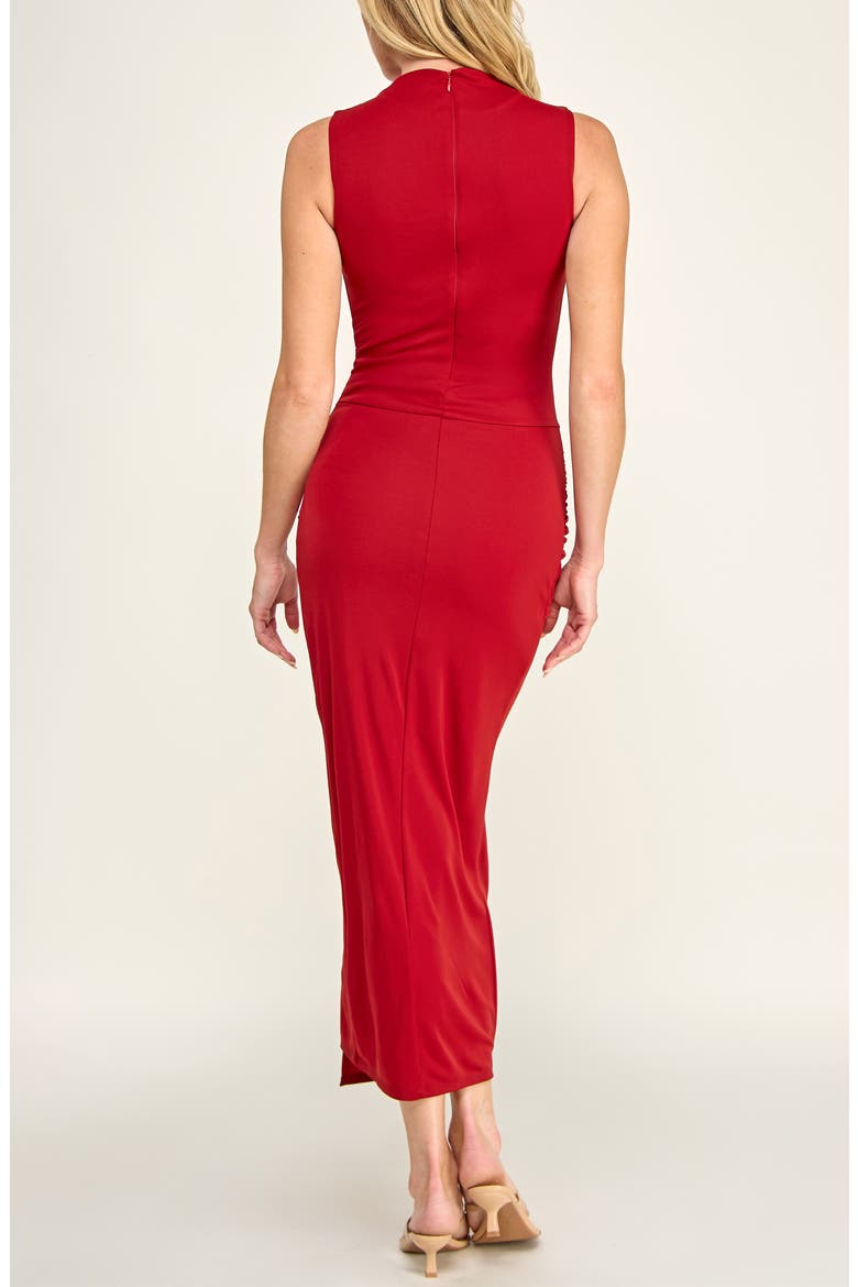Hardware Detail Sleeveless Body-Con Dress, Alternate, color, RED