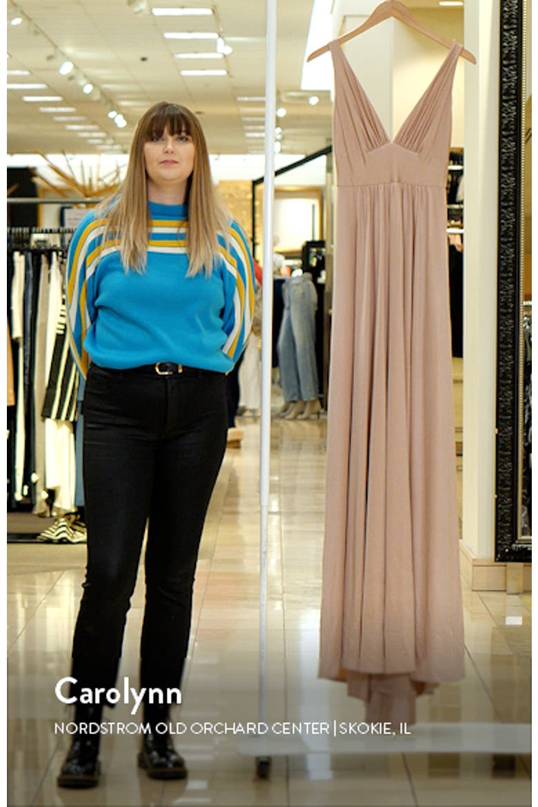 Empire Waist Gown with Deep V Neckline video