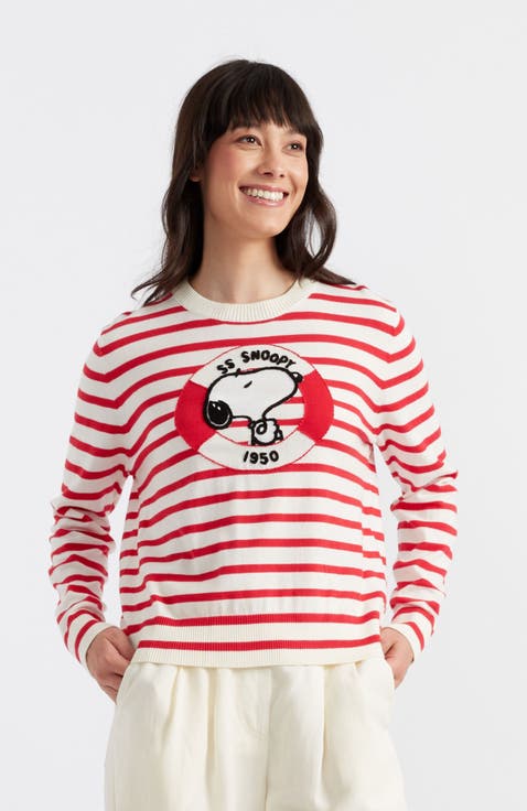 Snoopy Nautical Breton Sweater