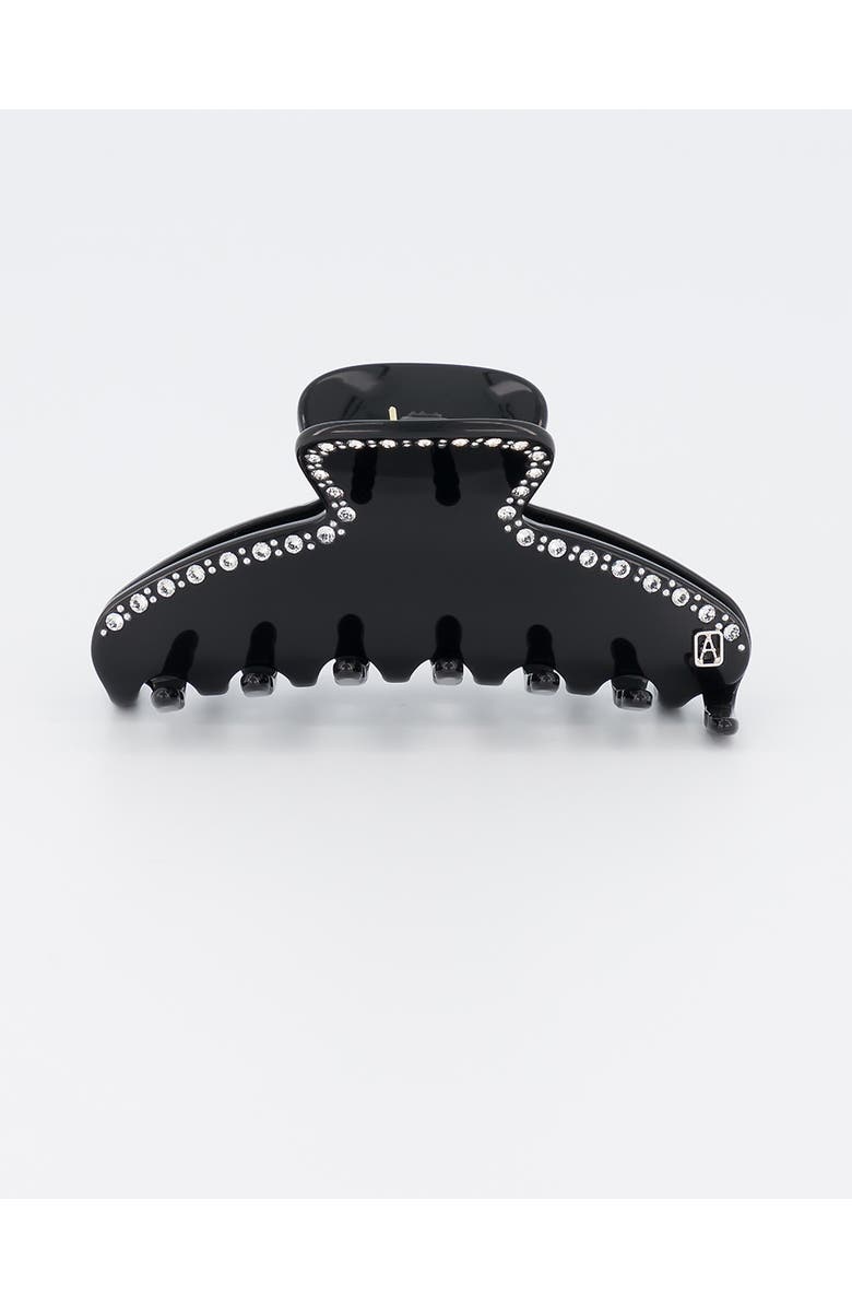 Alexandre de Paris Acetate And Strass Saint Germains Claw Clip, Main, color, Black