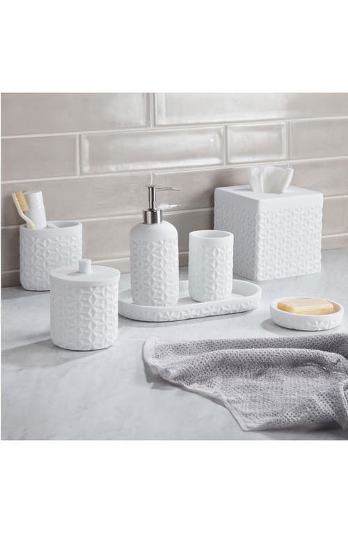 Roselli Trading Company 3d Diamond Texture Tumbler In White