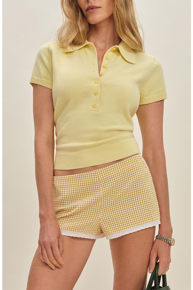 Bentley Crop Polo, Main, color, PINEAPPLE