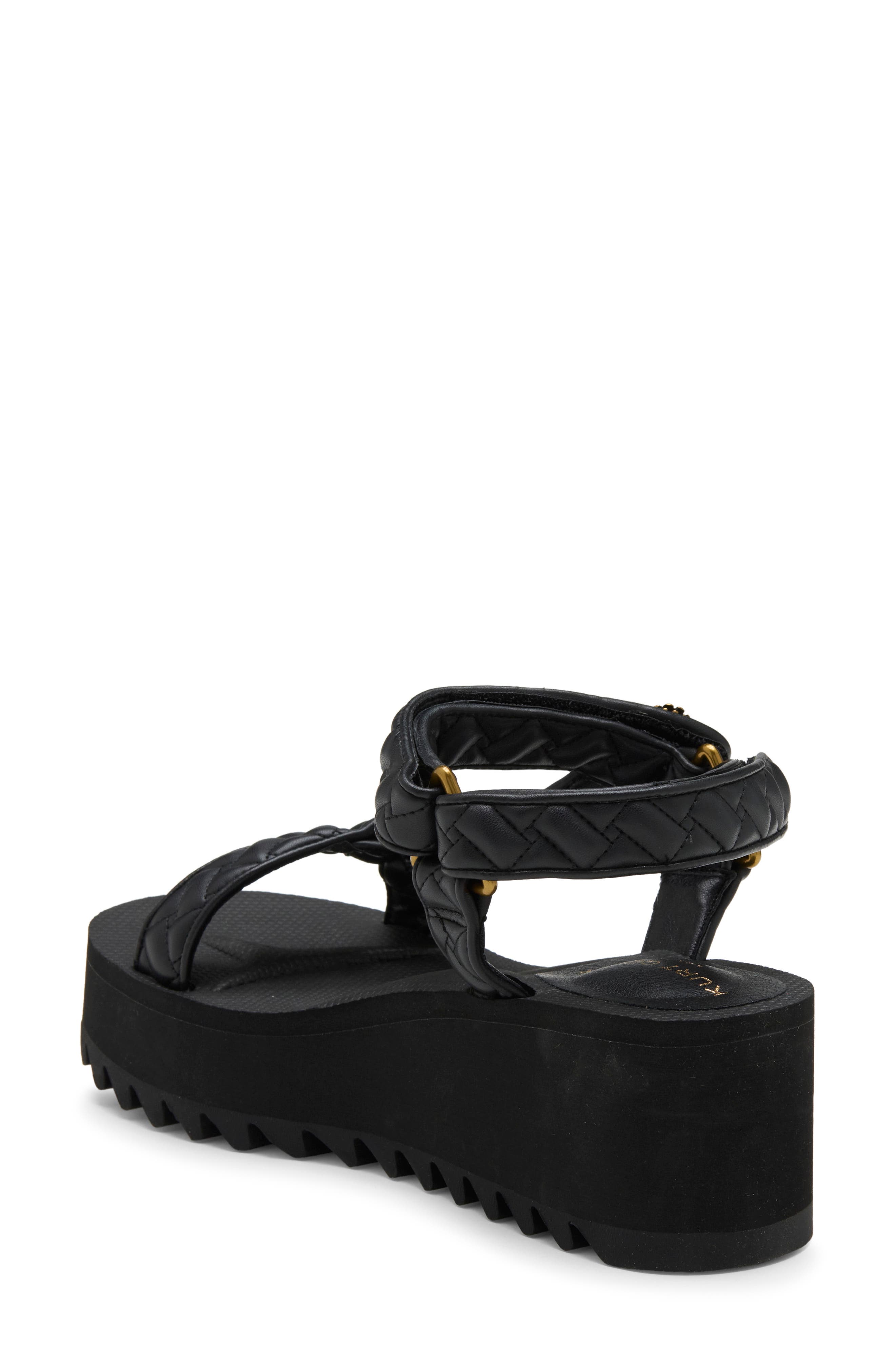 Orion Platform Sandal, Alternate, color, BLACK