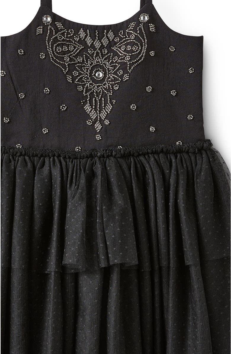 Cotton On Kids Kid's Isabella Dress Up Dress, Alternate, color, Black Deco Sparkle