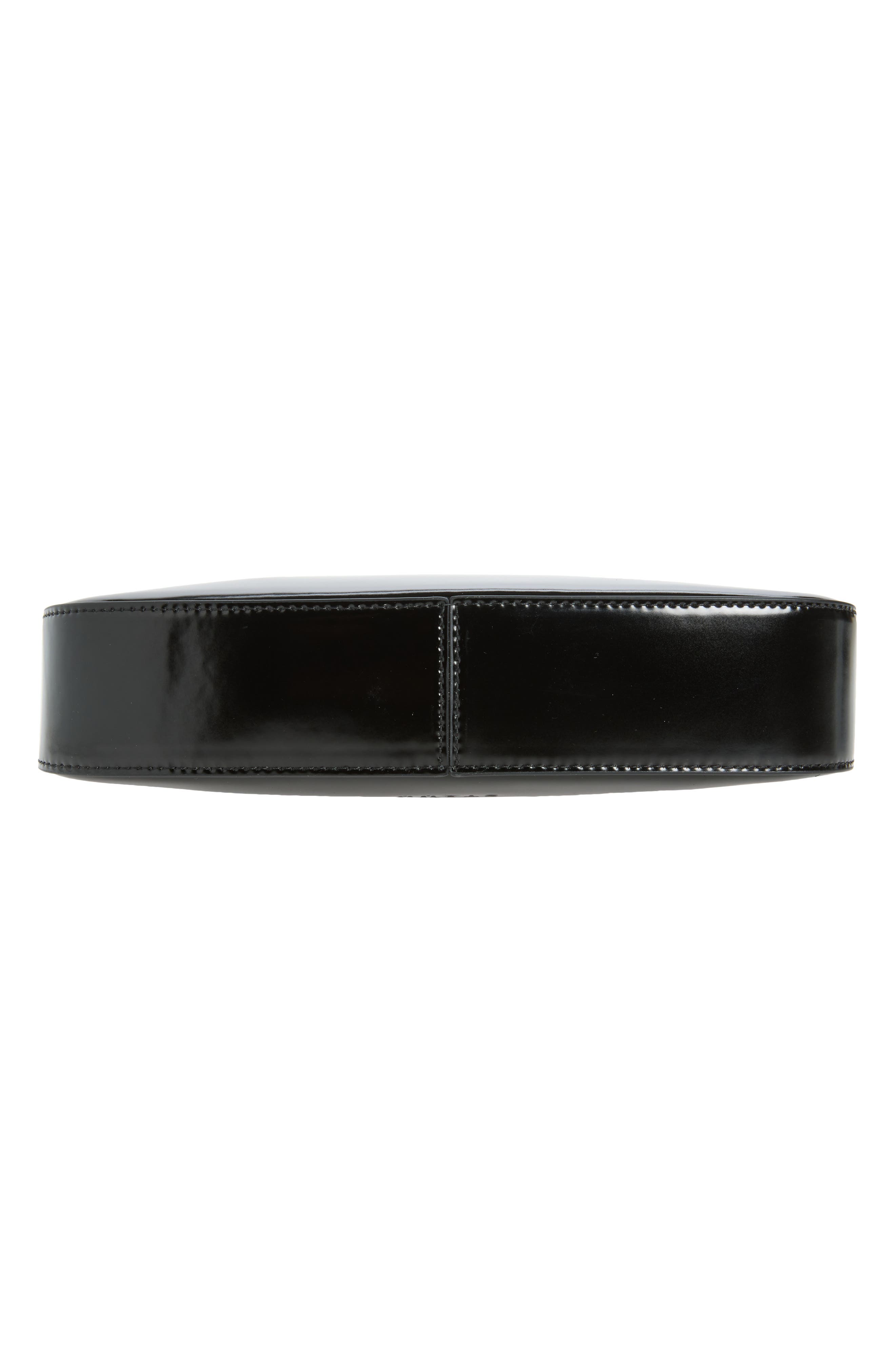 Ollie Leather Shoulder Bag, Alternate, color, BLACK