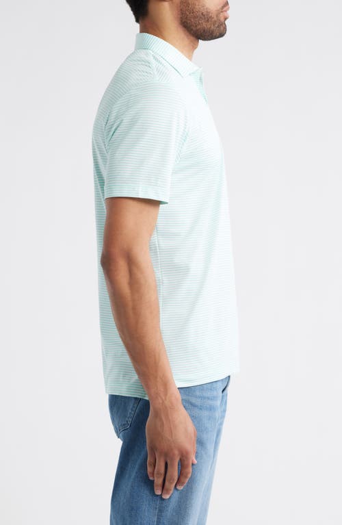 Johnnie-o Dru Stripe Performance Polo In Blue