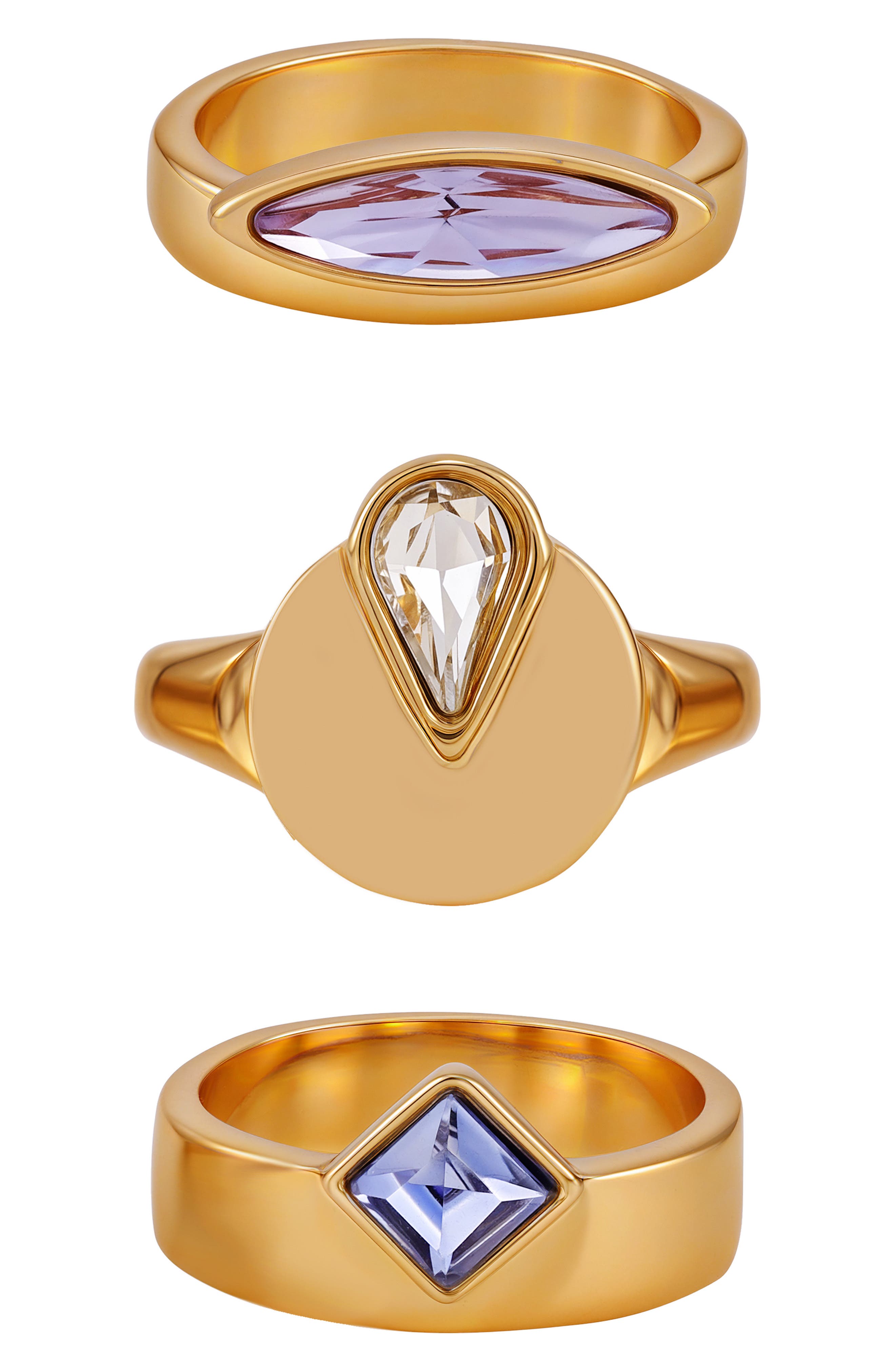 Vince Camuto Trio Assorted 3-Pack Ring Set