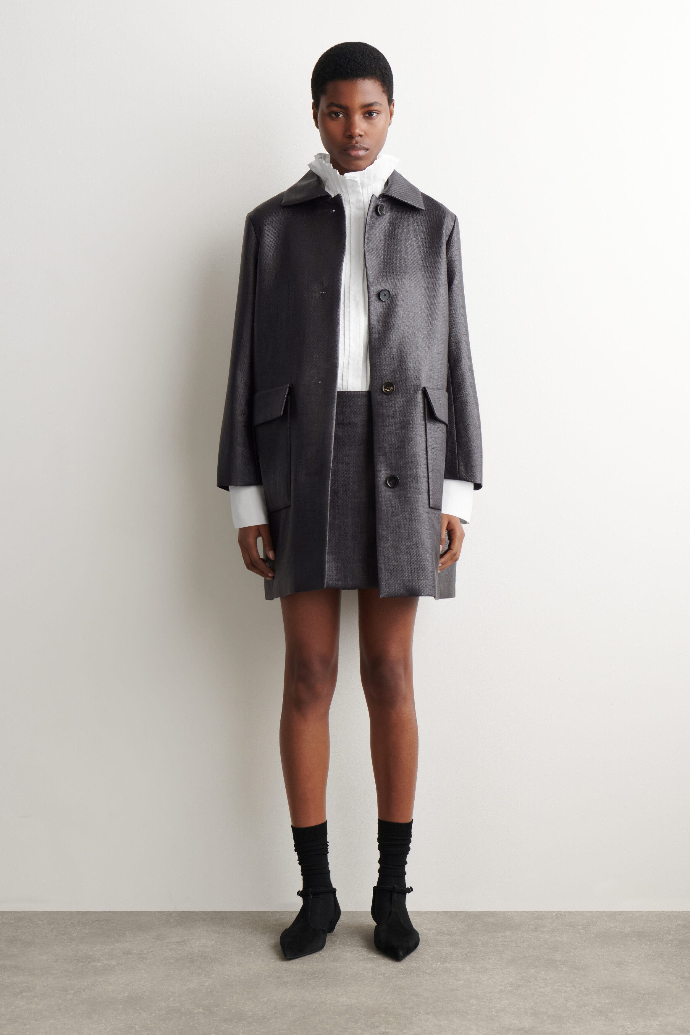 Pintucked Cotton Blouse - image 2