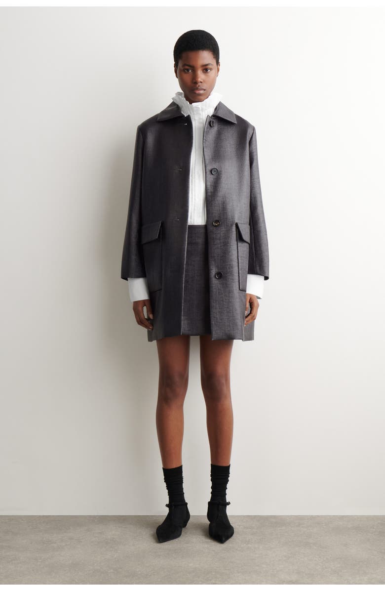 COS Pintucked Cotton Blouse, Alternate, color, White