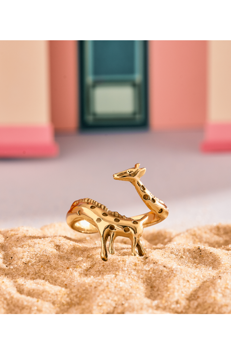 Hey Harper Giraffe Ring, Alternate, color, Gold