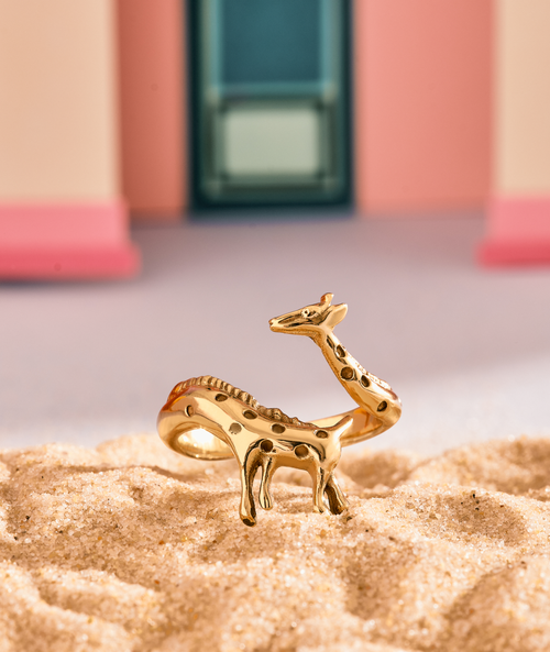 Hey Harper Giraffe Ring In Gold