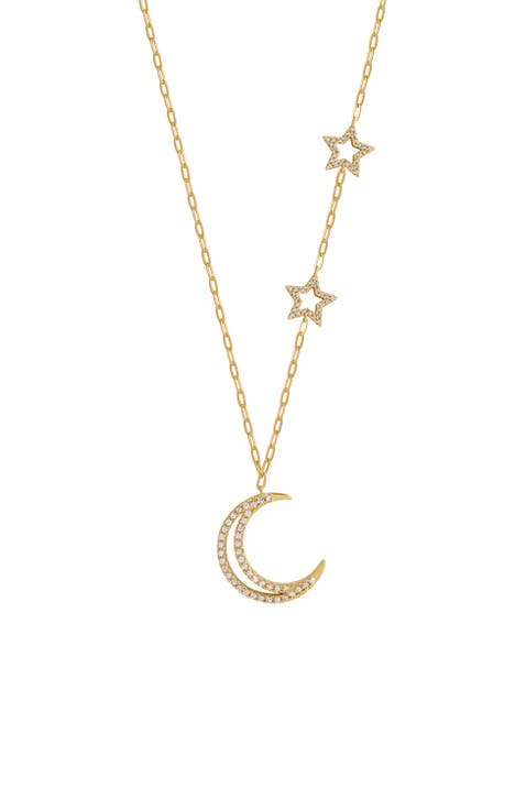 Lunar Grace Radiant Moon & Stars Necklace