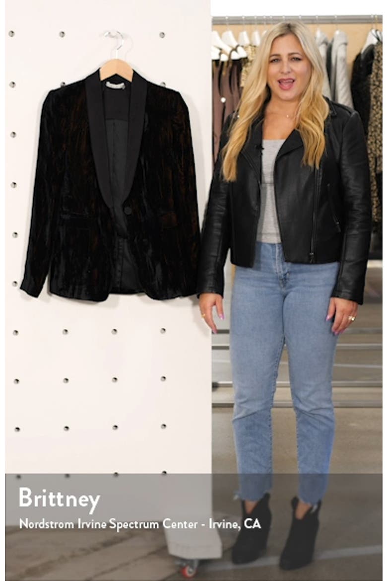 Macey Crushed Velvet Blazer video