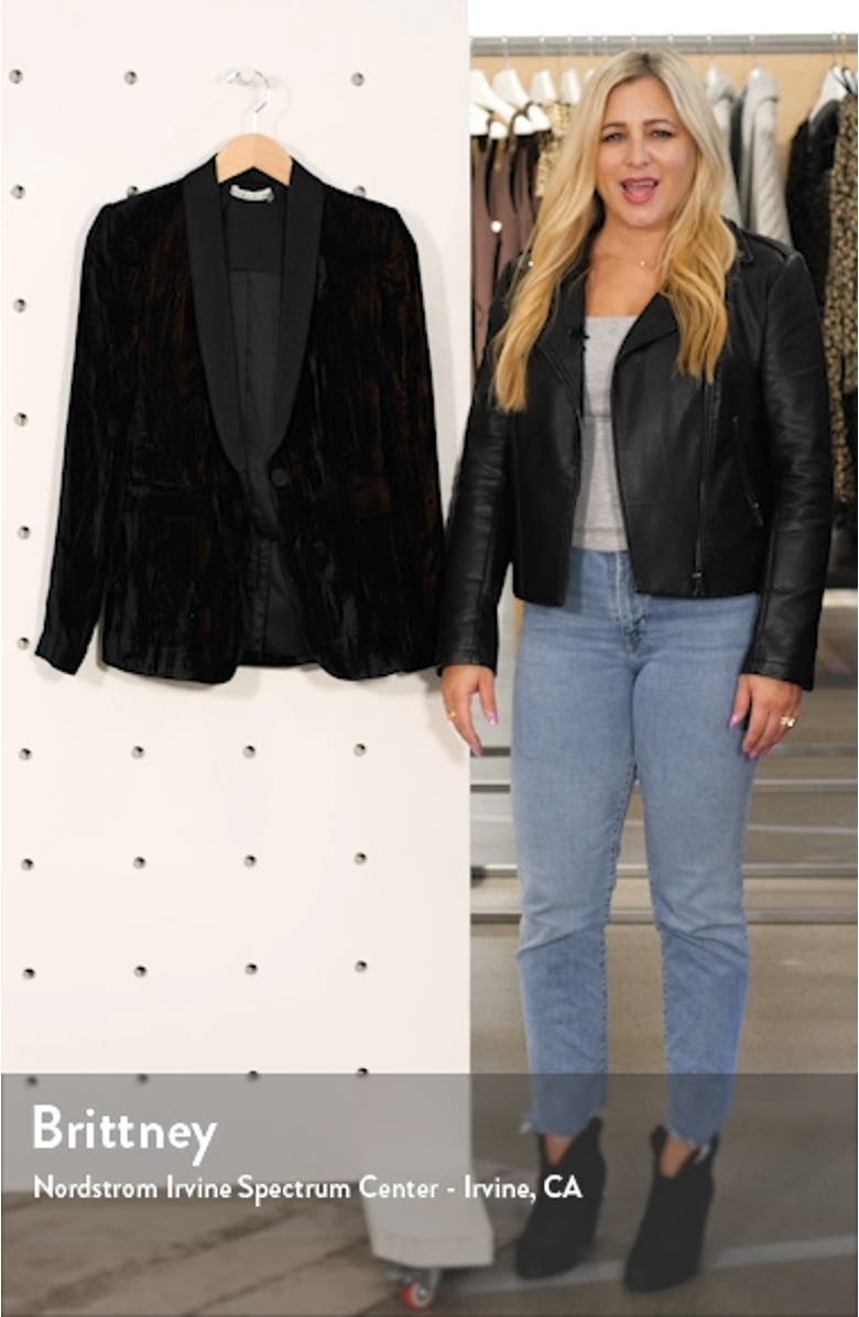 Macey Crushed Velvet Blazer, sales video thumbnail