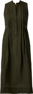 Miraclesuit® Pleated Sleeveless Beach Cover-Up Midi Dress