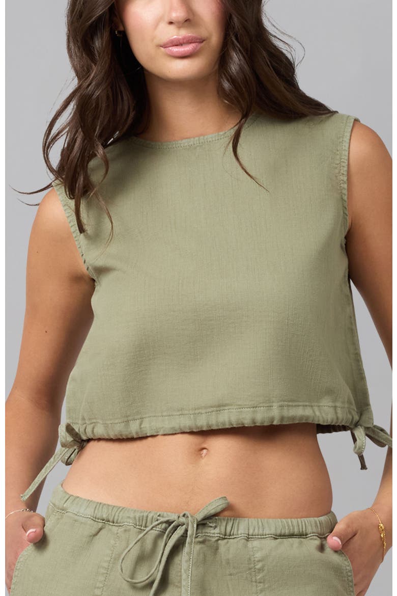 Liel Cotton Twill Top, Main, color, WORN SAGE