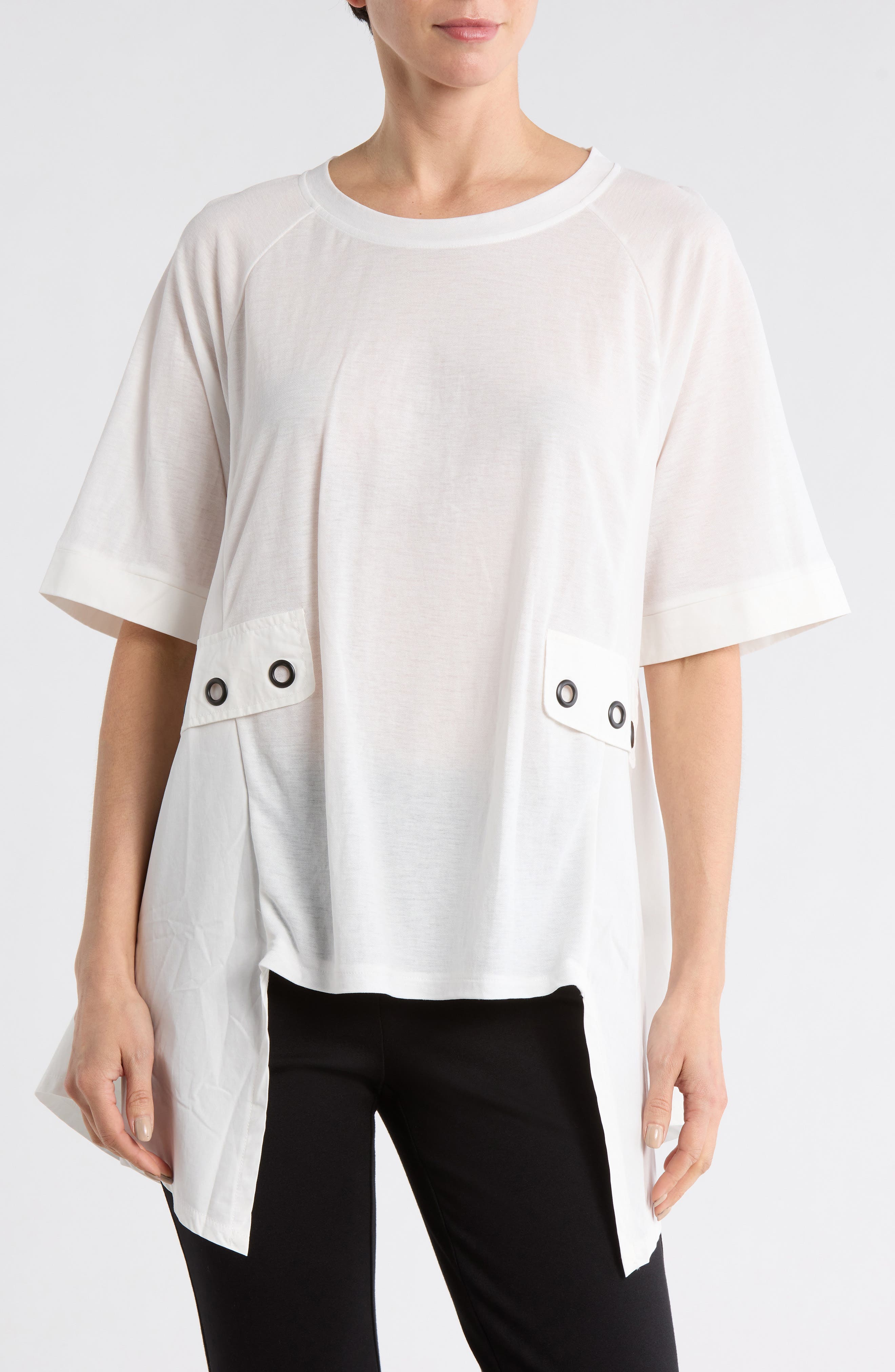 PATRIZIA LUCA Grommet High-Low Top