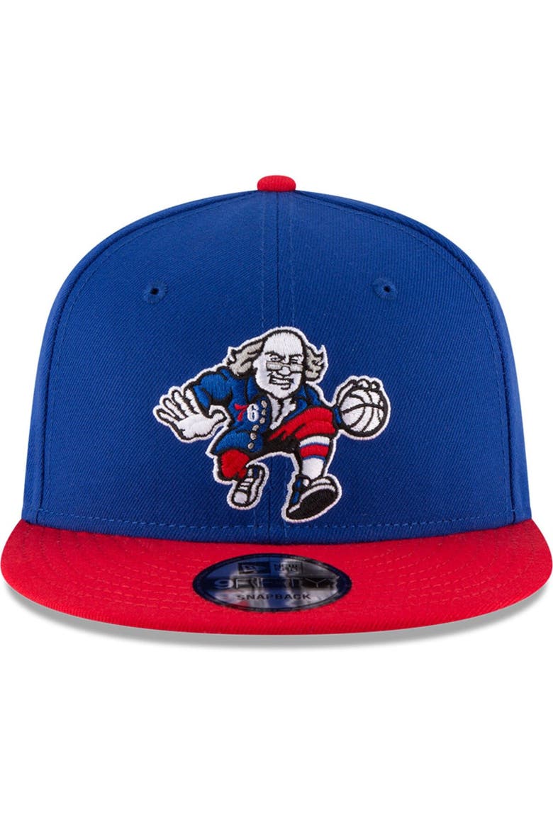 Men's New Era Royal/Red Philadelphia 76ers 2-Tone 9FIFTY Adjustable Snapback Hat, Alternate, color, Royal