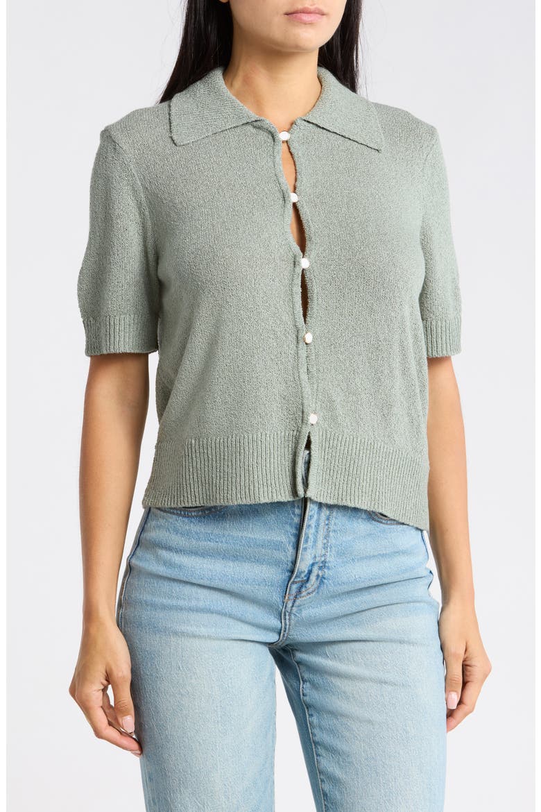 Slub Collared Sweater, Main, color, ICEBERG