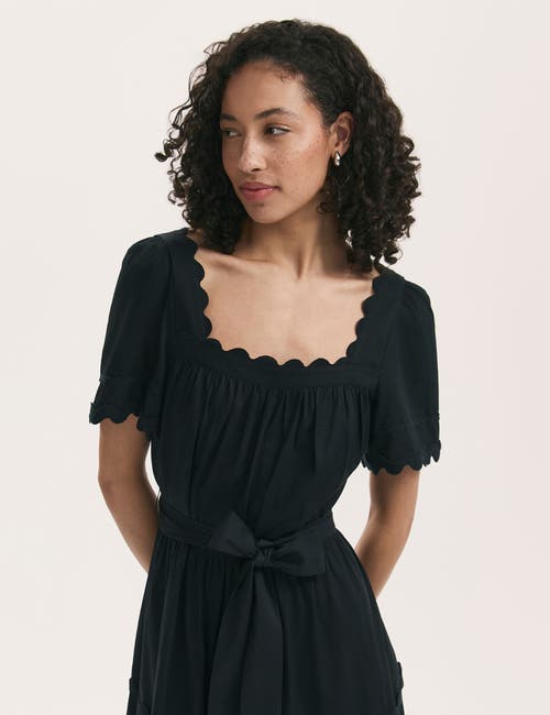 Finery London Corina Cotton Midi Tiered Dress In Animal Print