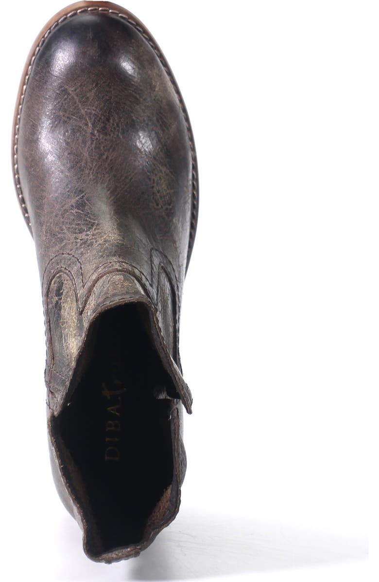 Diba True WALNUT GROVE Distressed Leather Pull-On Western Bootie, Alternate, color, Charcoal