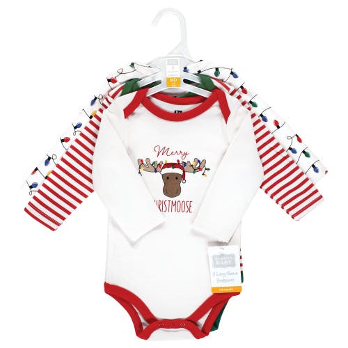 Hudson Baby Essential Long-sleeve Cotton Bodysuit Triple Set