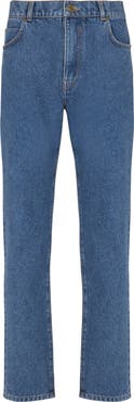 Balmain Blue denim straight-cut jeans