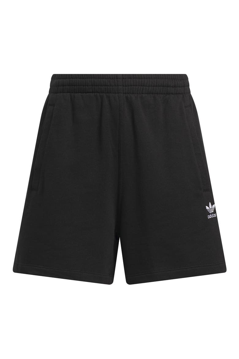 Essentials Trefoil Logo Shorts, Alternate, color, BLACK