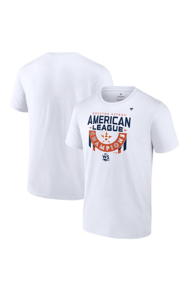FANATICS Men's Fanatics Branded White Houston Astros 2022 American League Champions Locker Room Big & Tall T-Shirt, Alternate, color, 