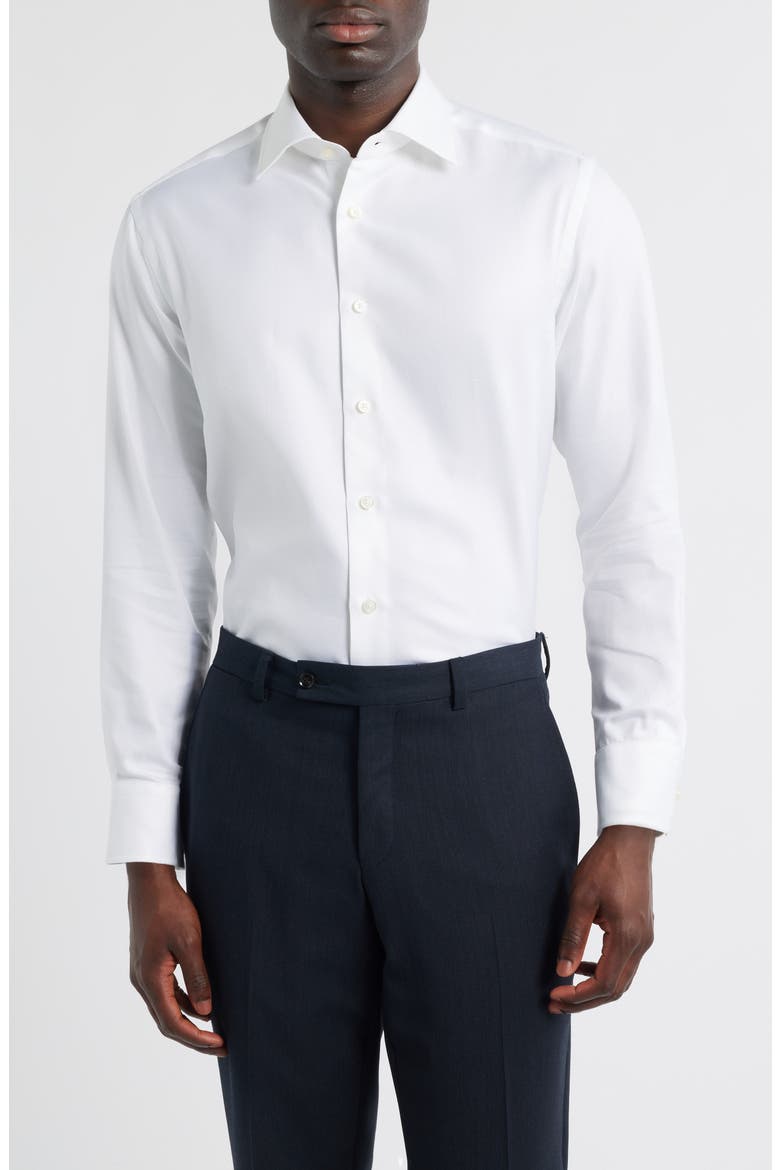 Roger Cotton Dress Shirt, Main, color, WHITE