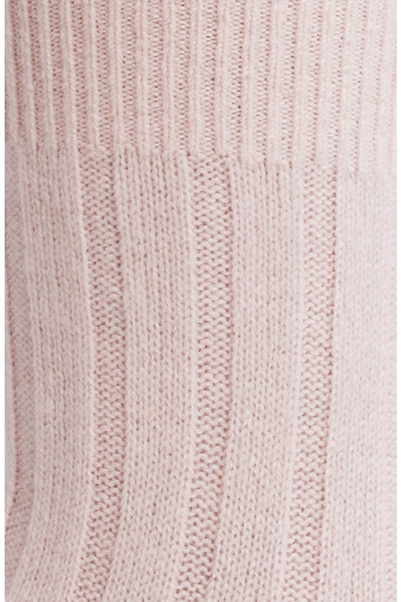 Rib Cashmere Blend Crew Socks, Alternate, color, PINK DOGWOOD