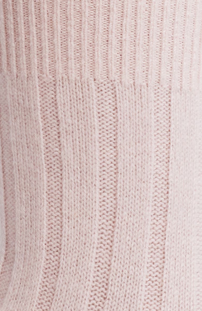 Nordstrom Rib Cashmere Blend Crew Socks, Alternate, color, Pink Dogwood