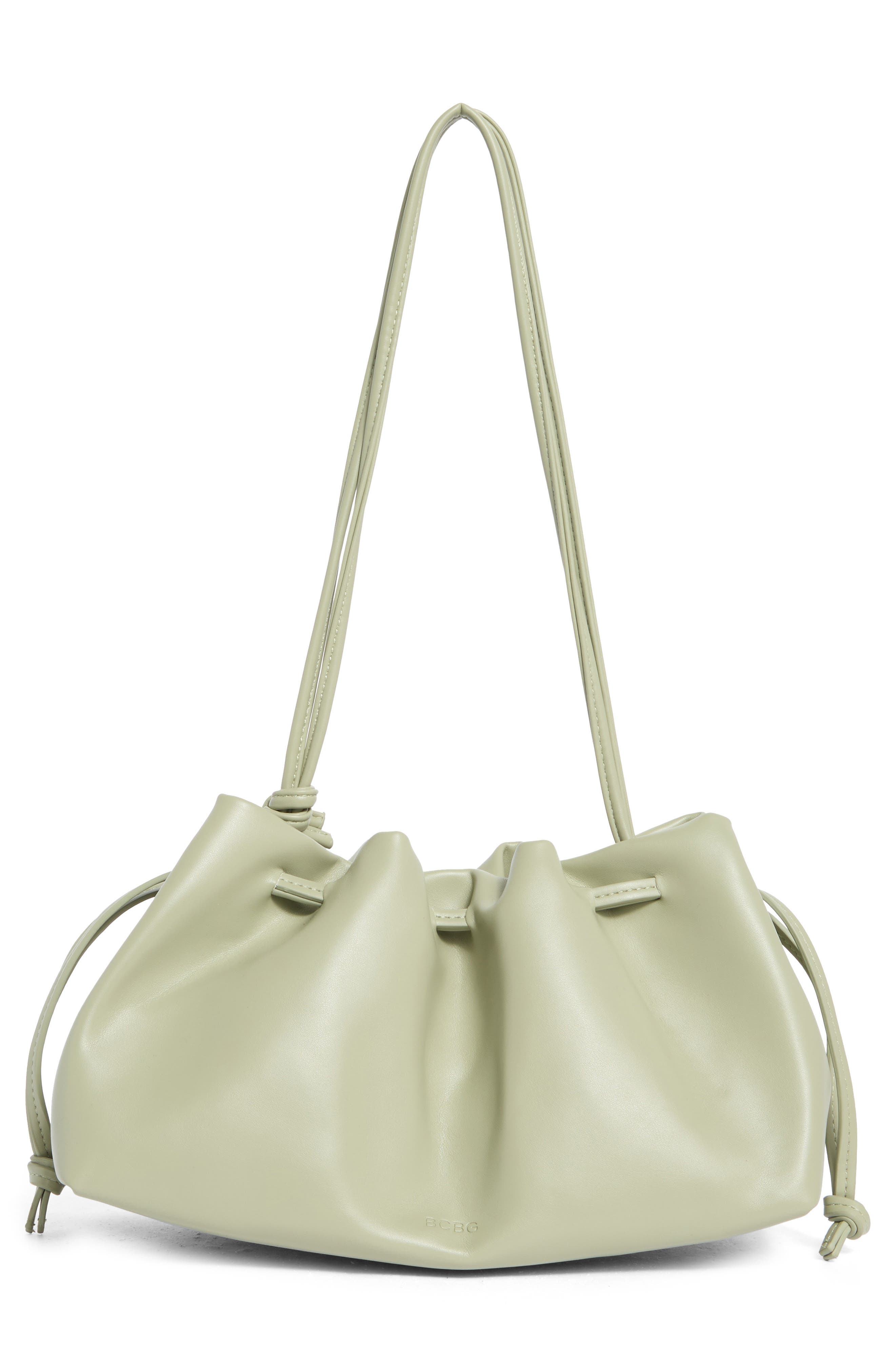 Faux Leather Shoulder Bag, Alternate, color, SAGE