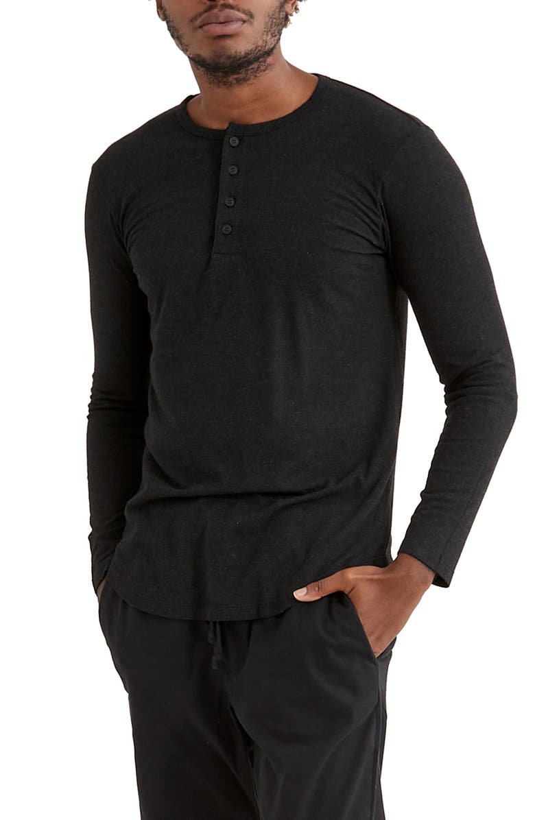 Goodlife Overdyed Tri-Blend Long Sleeve Scallop Henley, Main, color,