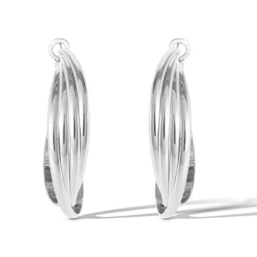 Jessica Simpson Hoop Earrings Gold Or Silver Tone In Silver