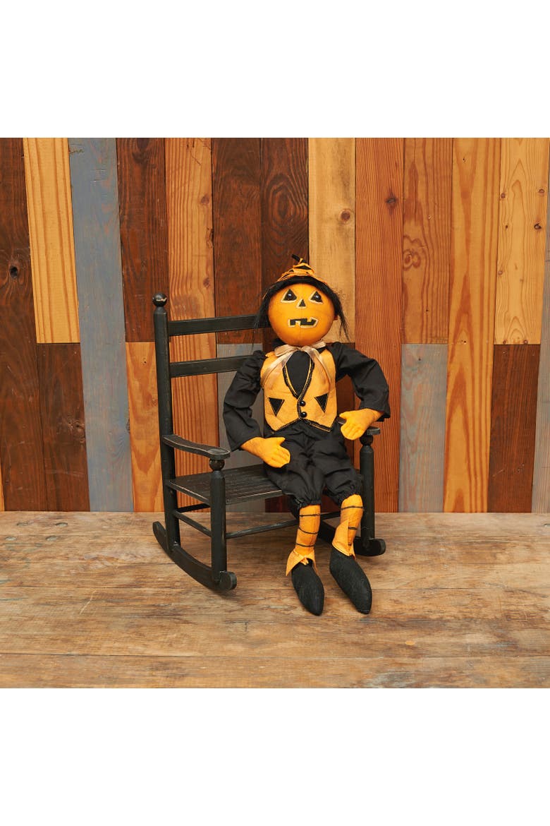 Parker Pumpkin Halloween Art Doll Figurine, Alternate, color, Orange