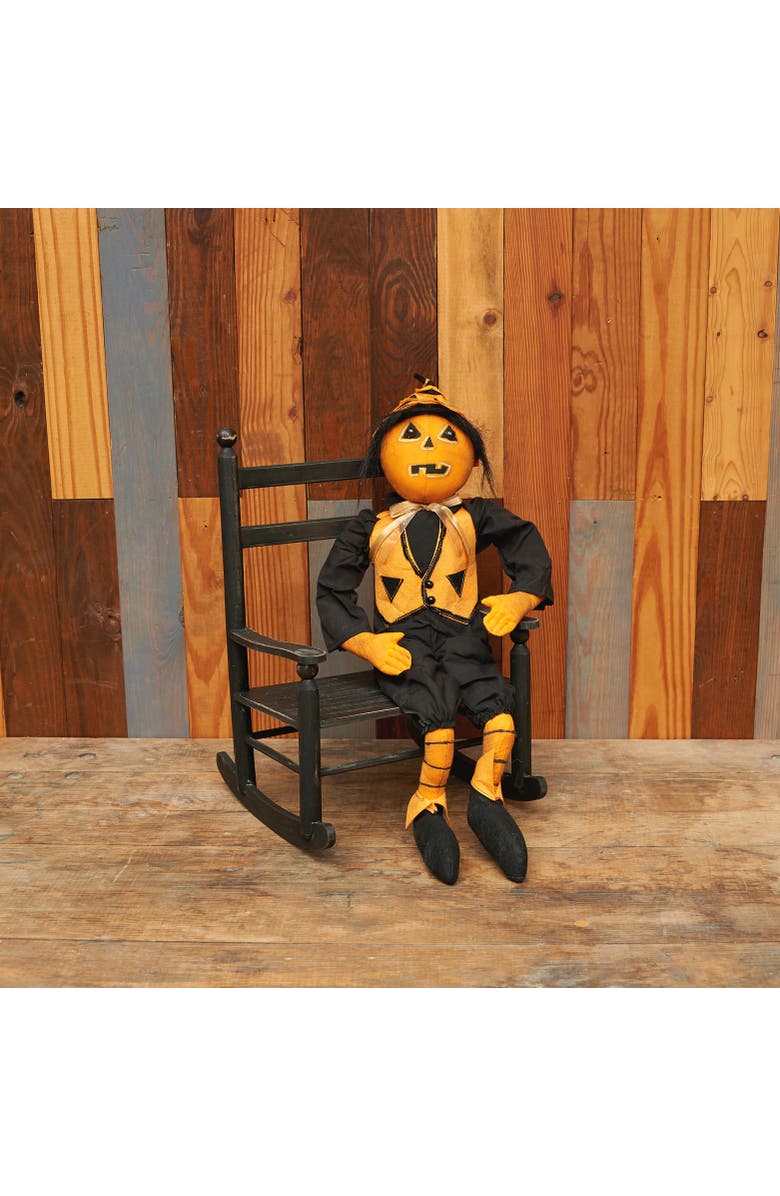 Gallerie II Parker Pumpkin Halloween Art Doll Figurine, Alternate, color, Orange