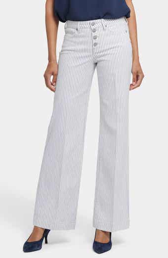 NYDJ Teresa Button Fly Wide Leg Jeans