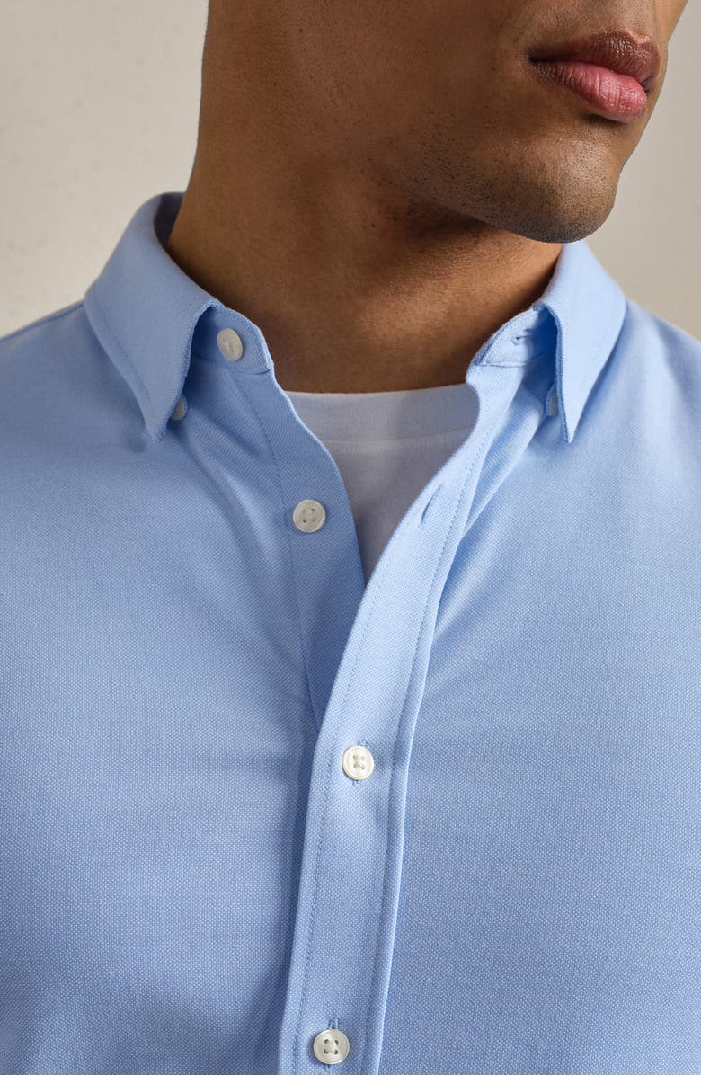 Rhone Commuter Pro Performance Long Sleeve Button Up Shirt, Alternate, color, Light Blue Oxford