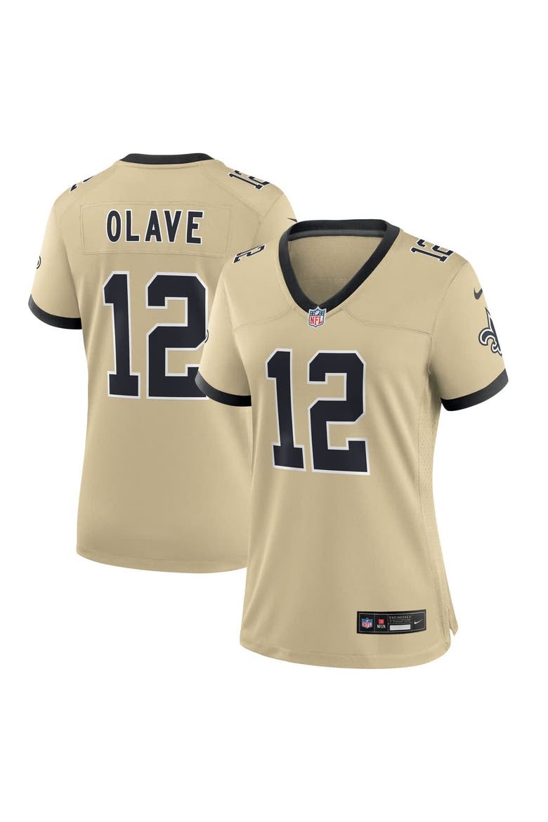 Women's Nike Chris Olave Gold New Orleans Saints Gameday Golds Alternate Game Player Jersey, Main, color, Gold