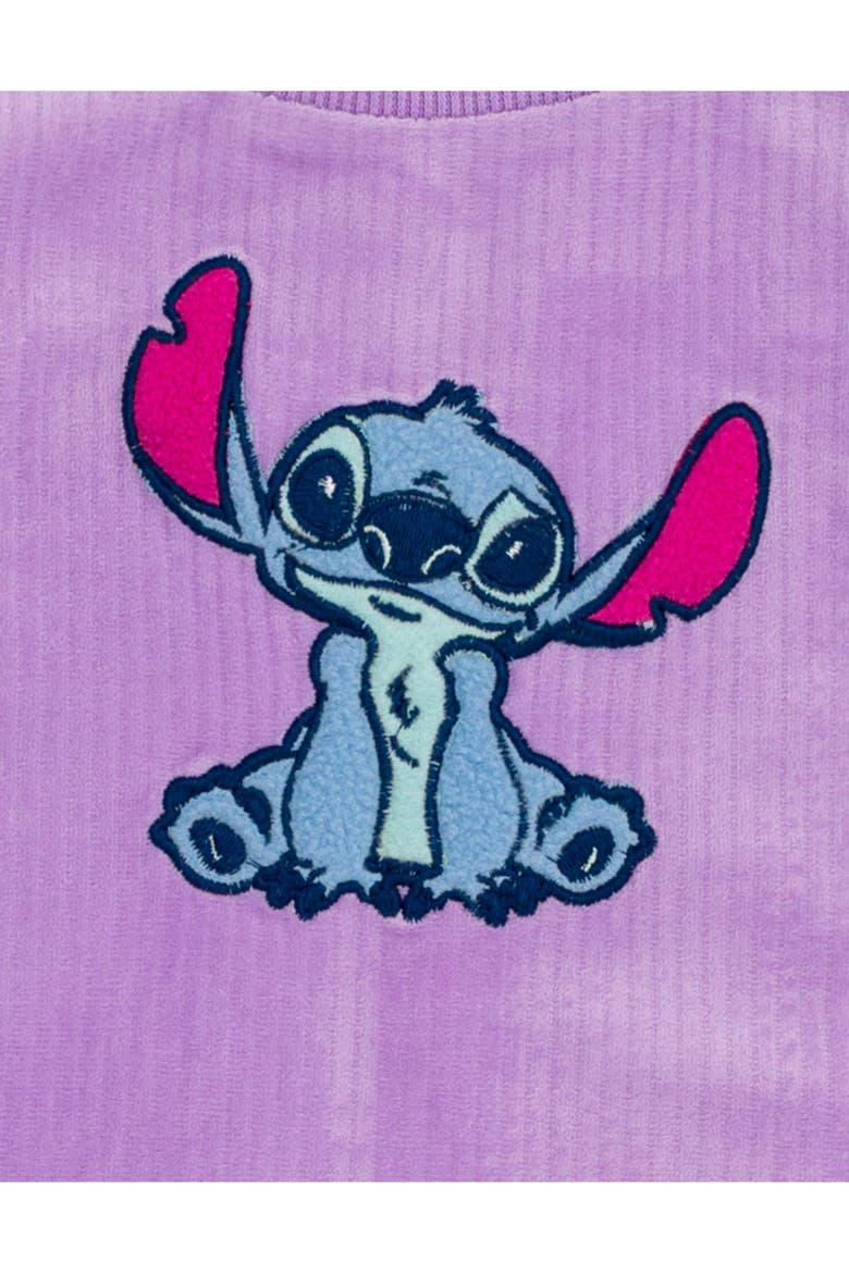 Lilo & Stitch Velour 2-Piece Sweatshirt and Pants Set, Alternate, color, Purple Rose Stitch