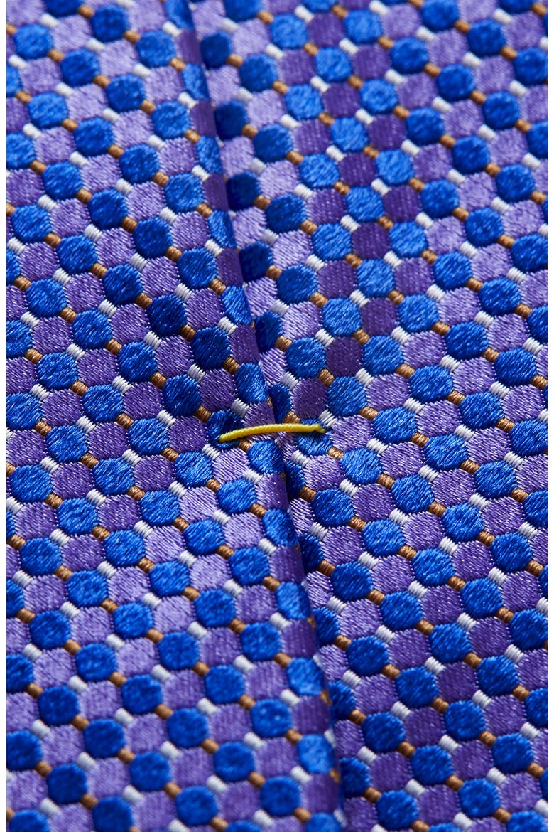 Microdot Silk Tie, Alternate, color, PURPLE
