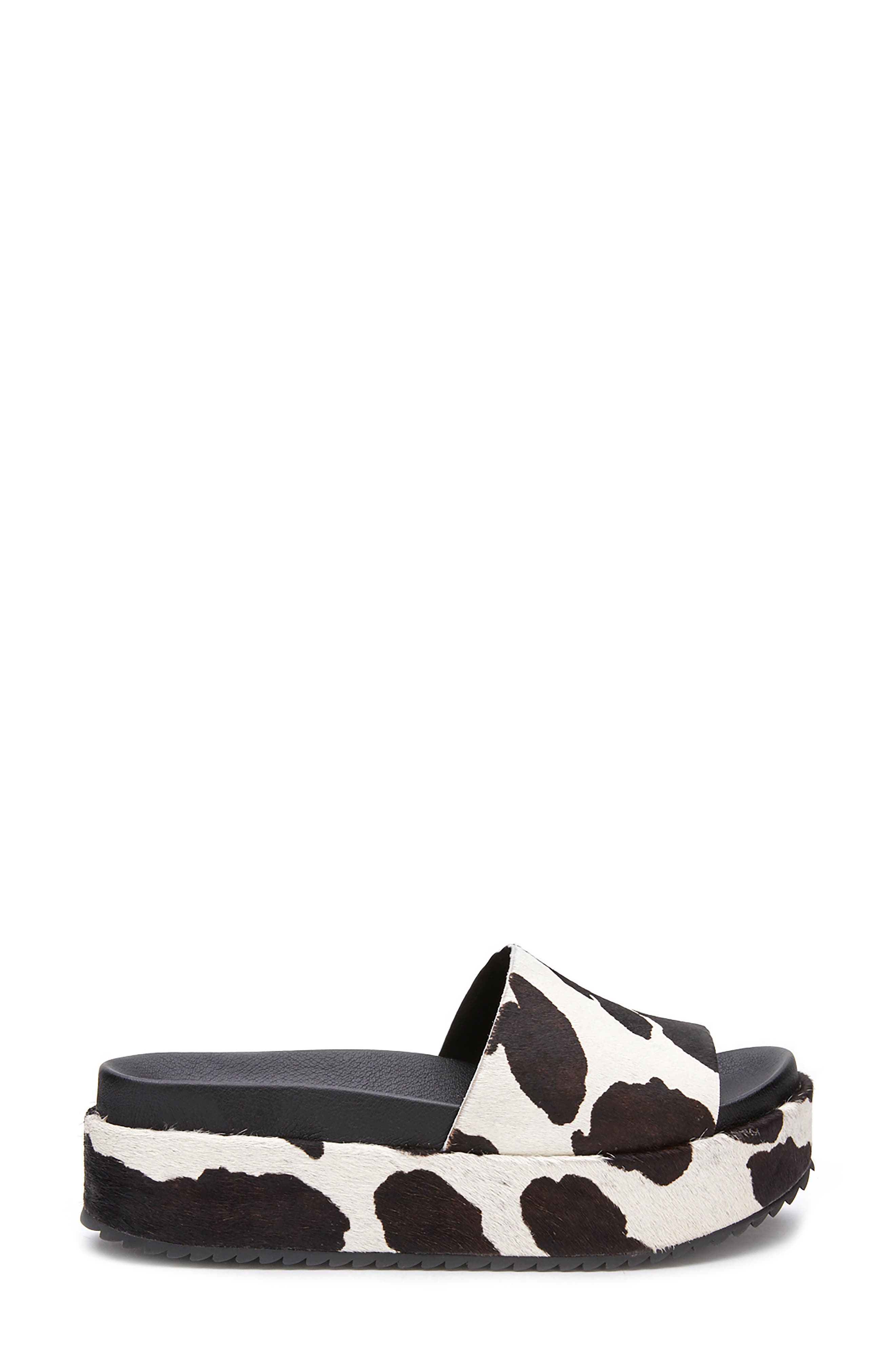 Matisse Hideaway Genuine Calf Hair Platform Slide Sandal, Alternate, color, 