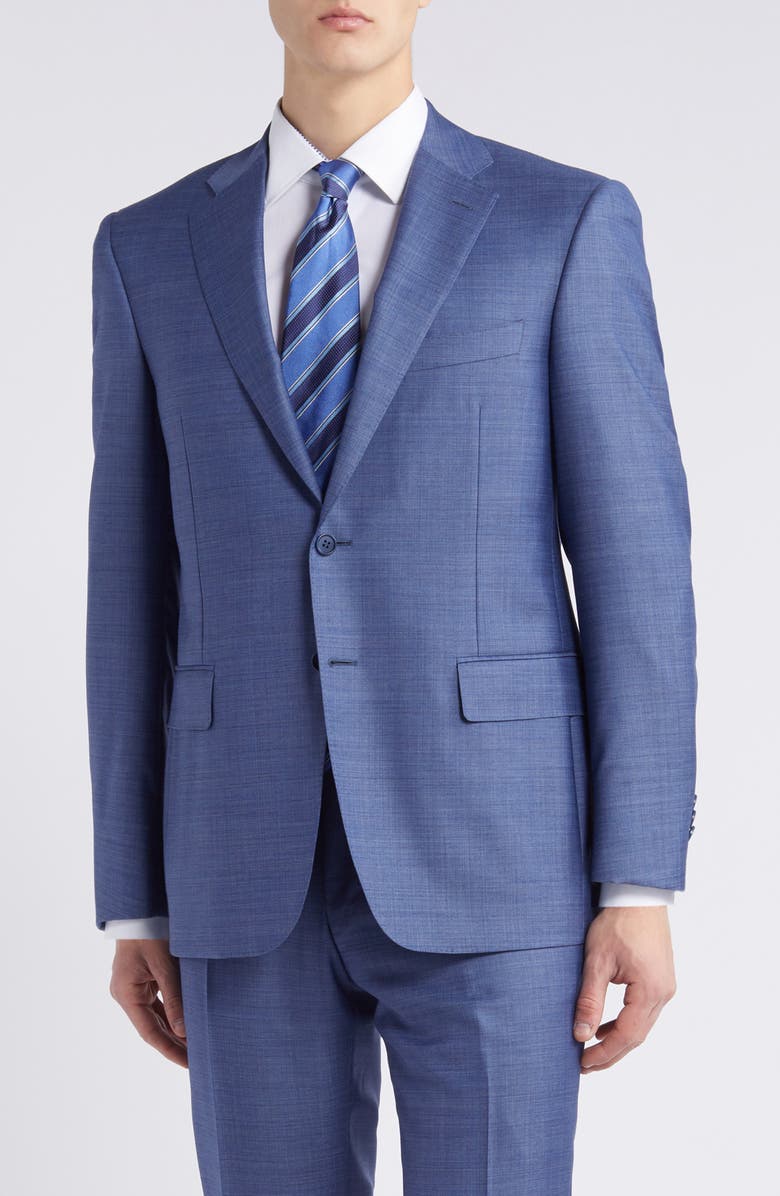 Canali Siena Regular Fit Mélange Wool Suit, Alternate, color,